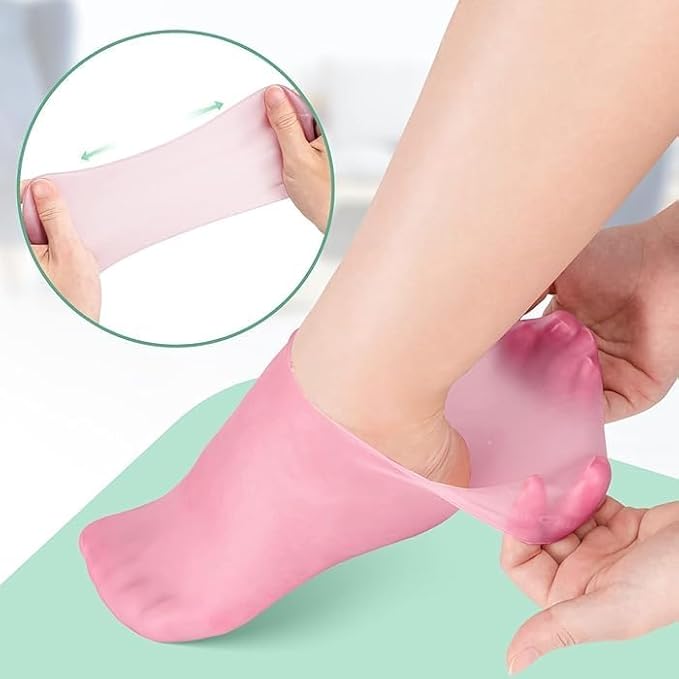 Silicone moisturizing socks for women to repair cracked heels and dry rough feet